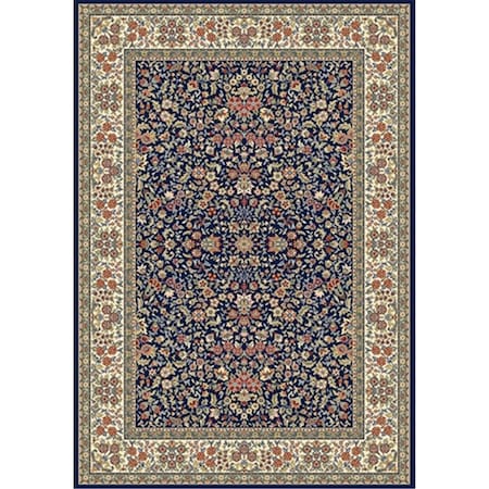 Dynamic Rugs Ancient Garden 5 ft. 3 in. x 7 ft. 7 in. 57078-3434 Rug - Blue/Ivory AN69570783434